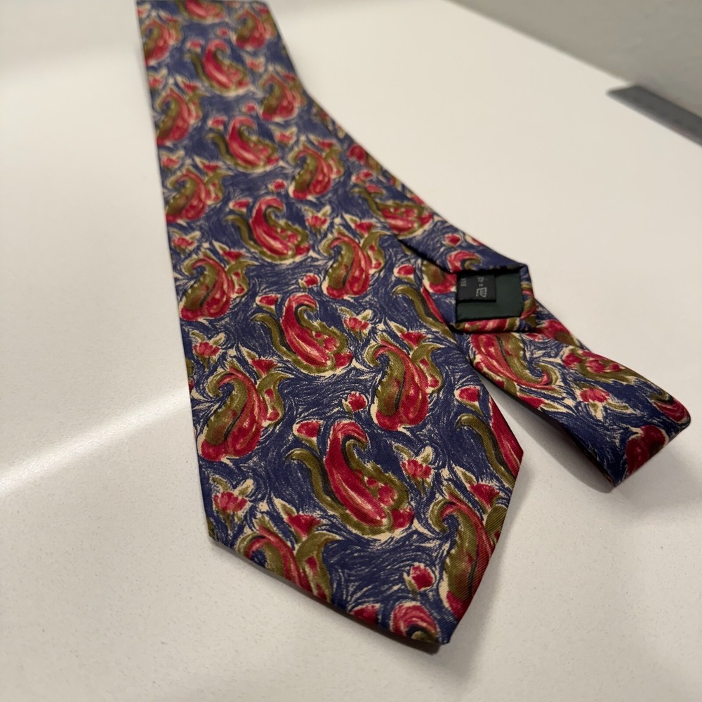 Vintage Ermenegildo Zegna Tie Silk Mens Necktie Abstract Multicolor Geometric